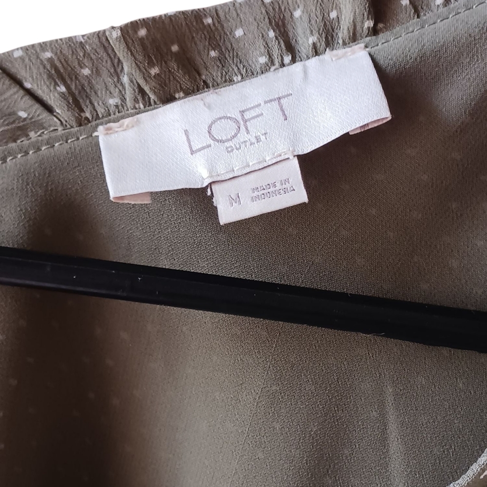 LOFT Khaki Green Blouse